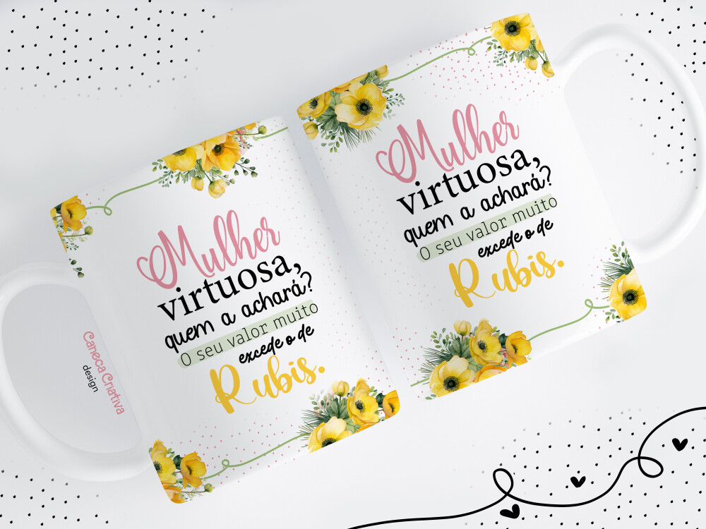 CANECA FEMININA FRASES