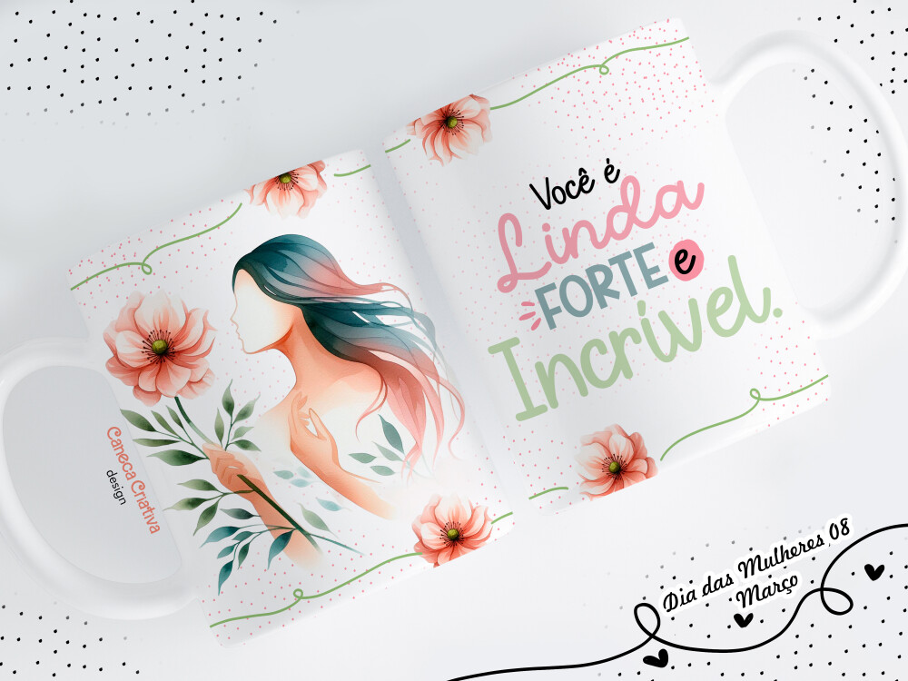 CANECA FEMININA FRASES