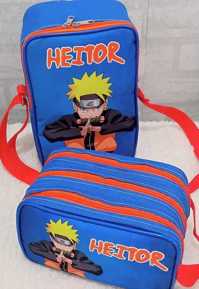 Lancheira Térmica + Estojo Triplo Naruto