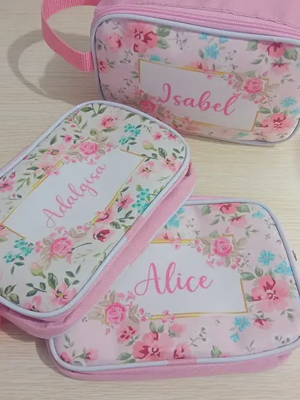 Necessaire Floral com Nome