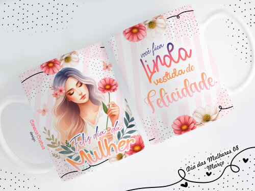 CANECA FEMININA FRASES