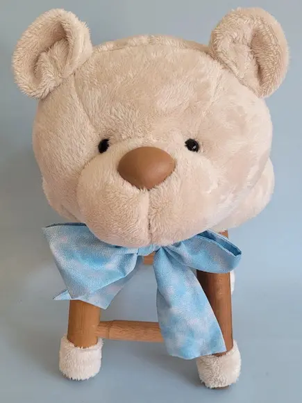 2 Banquinhos Infantil Ursinho de Pelúcia