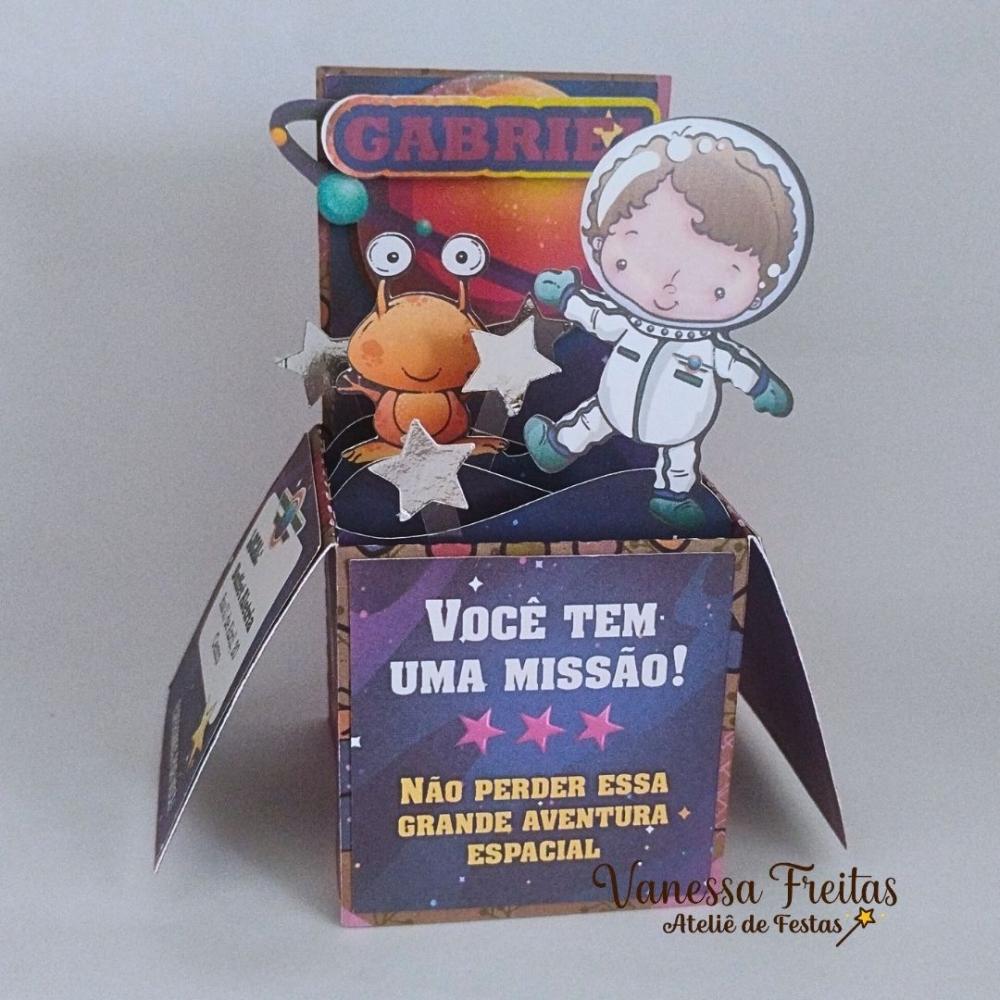 Convite Cenário 3d Astronauta