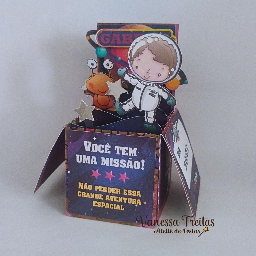 Convite Cenário 3d Astronauta