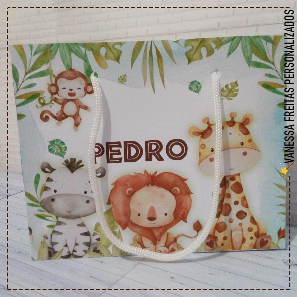 Lembrança Sacolinha Personalizada Safari