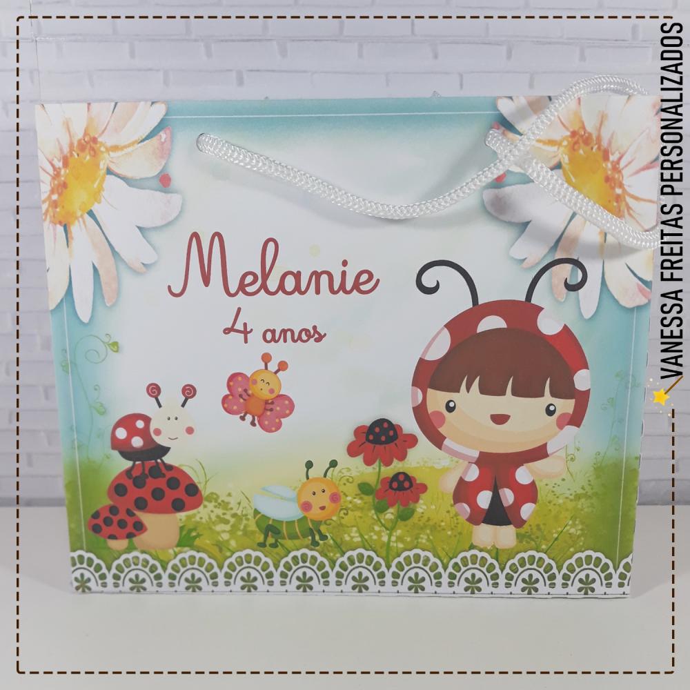 Lembrança Sacolinha Personalizada Joaninha