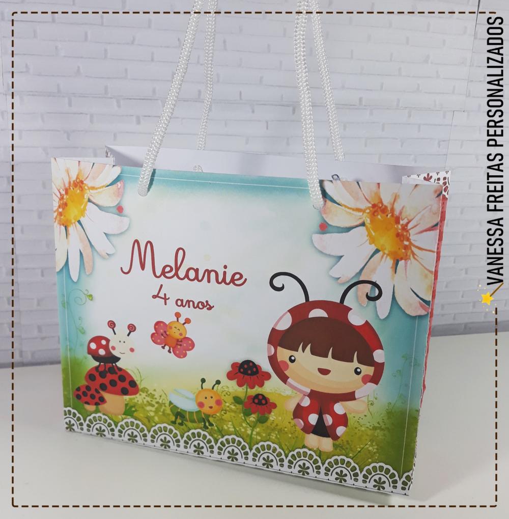 Lembrança Sacolinha Personalizada Joaninha