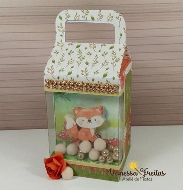 Caixa Milk Vitrine com Shaker Bosque