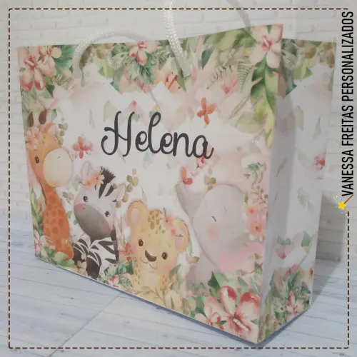 Lembrança Sacolinha Personalizada Safari