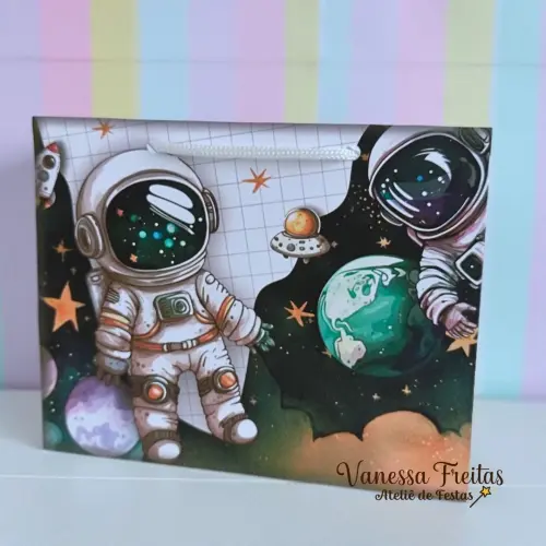 Lembrança Sacolinha Personalizada Astronauta