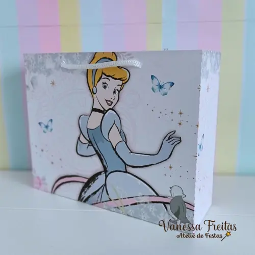 Lembrança Sacolinha Personalizada Cinderela
