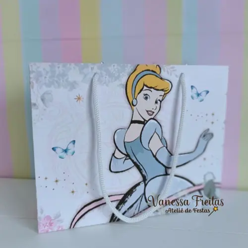 Lembrança Sacolinha Personalizada Cinderela