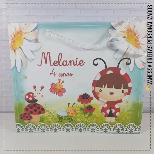Lembrança Sacolinha Personalizada Joaninha