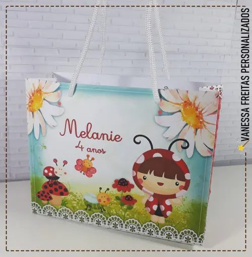 Lembrança Sacolinha Personalizada Joaninha
