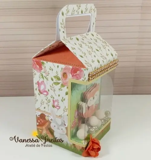 Caixa Milk Vitrine com Shaker Bosque