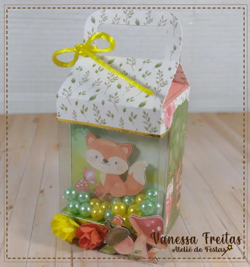 Caixa Milk Vitrine com Shaker Bosque