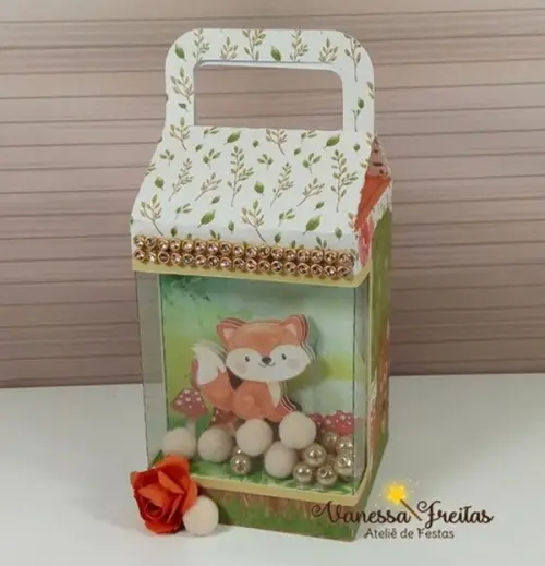 Caixa Milk Vitrine com Shaker Bosque