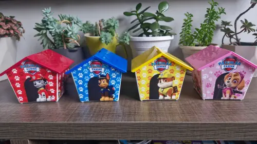Casinha Cofre Patrulha Canina 4 Lados