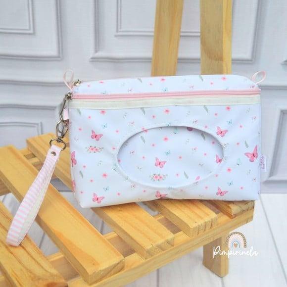 Necessaire Porta Fraldas + Lenços - Borboleta