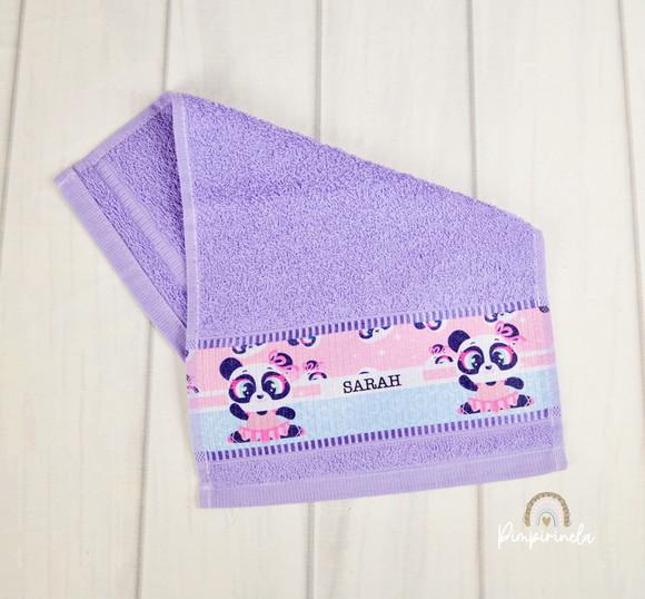 Toalha Lavabinho Personalizada- Panda