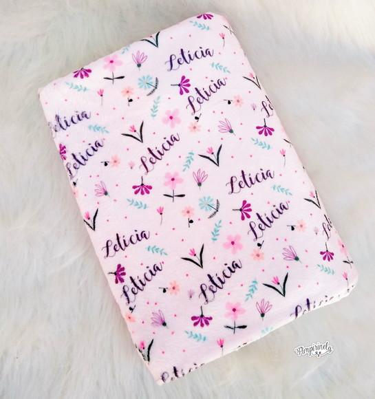 Manta Personalizada Fleece Baby- Floral