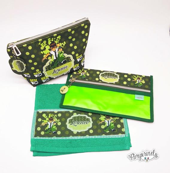 Conjunto Necessaire G + Toalha + Porta Higiene