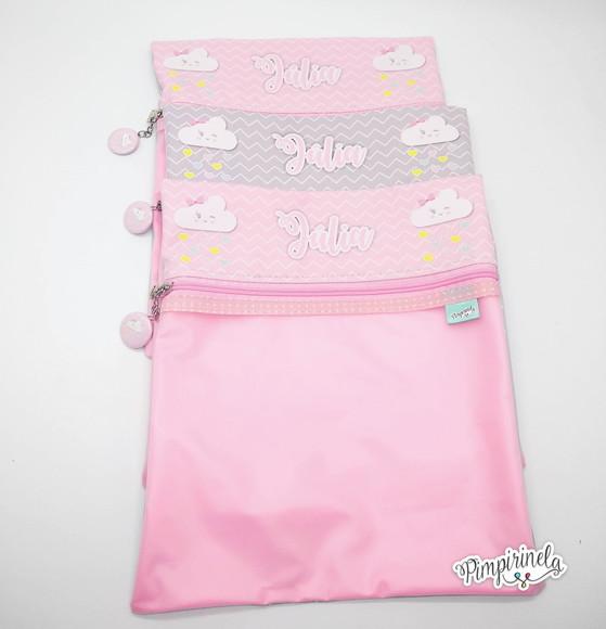 Trio Saquinho Organizador Personalizado- Chuva De Amor