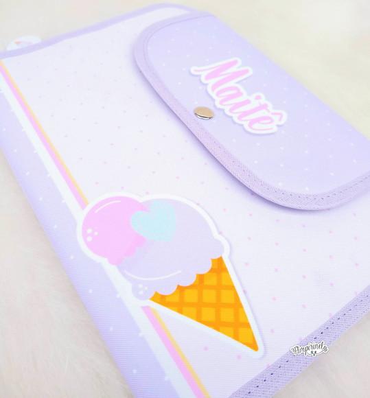 Porta Documentos do bebê sorvetinho