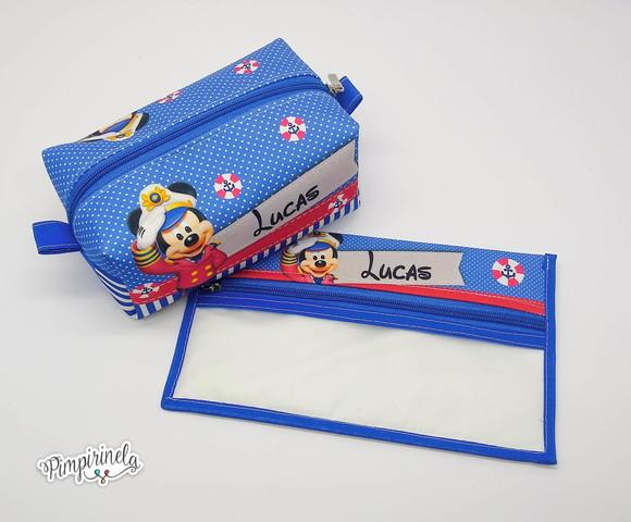 Kit necessaire box + porta higiene bucal