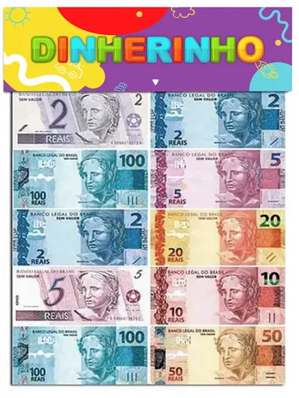 500 Mini Notas Dinheiro - Brinquedo Educativo