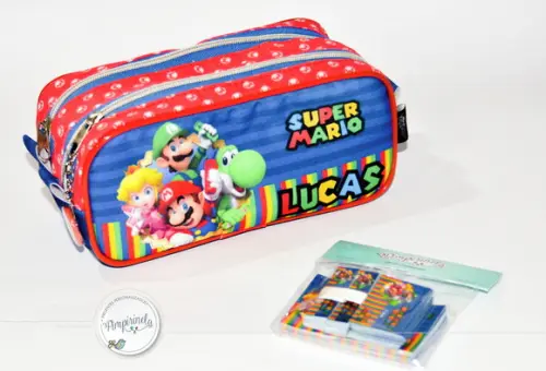 Estojo Duplo Personalizado Super Mário