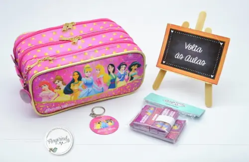 Estojo Triplo Personalizado Princesas