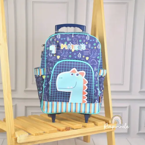 Mochila Personalizada Rodinhas - Dino