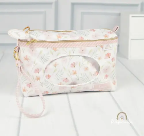 Necessaire Porta Fraldas + Lenços - Floral