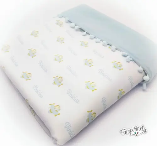 Manta bebê Personalizada Urso Aviador