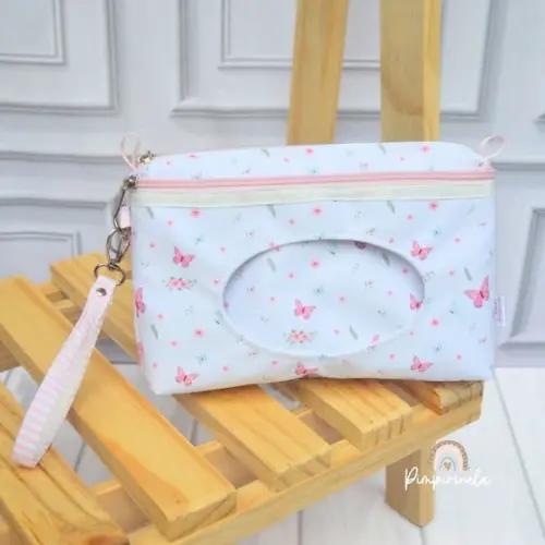 Necessaire Porta Fraldas + Lenços - Borboleta
