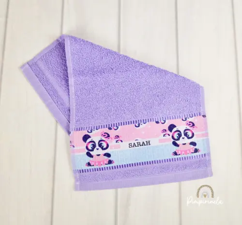Toalha Lavabinho Personalizada- Panda