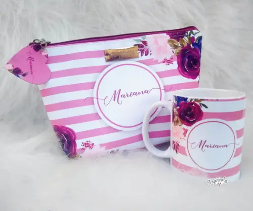 Necessaire Feminina E Caneca Personalizada