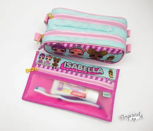 Kit Duplo Personalizado + Porta Higiene Bucal