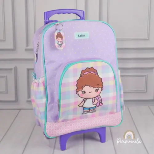 Mochila Personalizada Rodinhas- Lilás