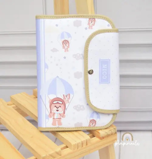 Porta Documentos do Bebê- Ursinho no Balão