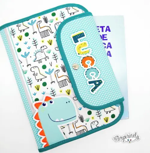 Porta Documentos do Bebê- Dino