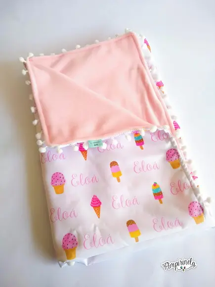 Manta bebê Personalizada com nome