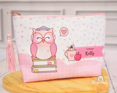 Necessaire Básica M- Dia dos Professores Rosa