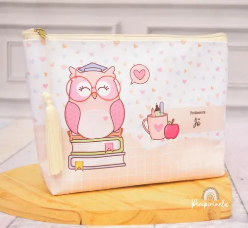 Necessaire Básica M- Dia dos Professores Laranjinha