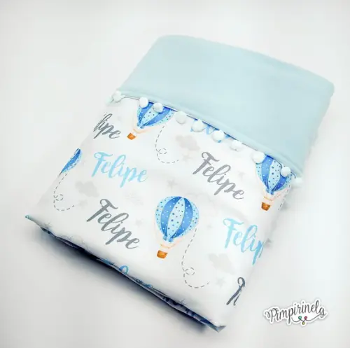 Manta bebê Personalizada Balãozinho