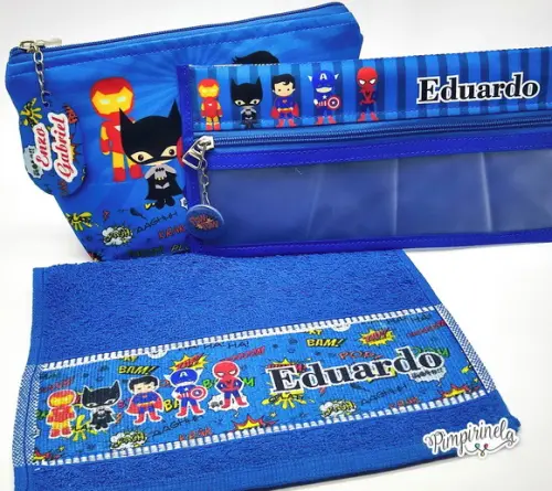 Conjunto Necessaire G + Toalha + Porta Higiene