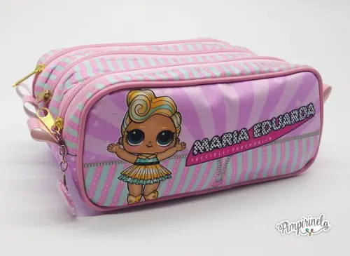 Estojo Triplo LOL personalizado
