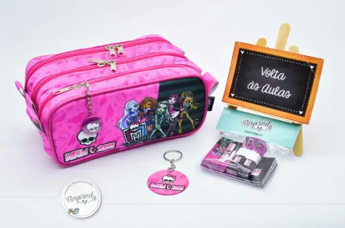 Estojo Triplo Personalizado Monster Higth