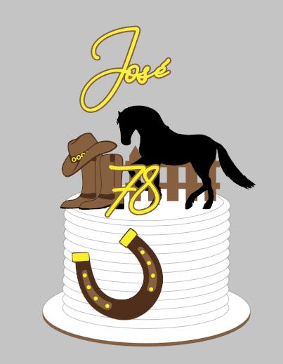 Arquivo de corte Topo Cowboy camadas